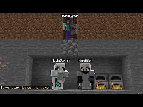 2 Pemain Minecraft vs Terminator .. (ft. NightD)