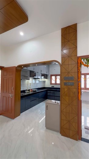 Modular Kitchen Design l Wooden veneer Interior Design l Kitchen Cabinets #kitchen #modularkitchen