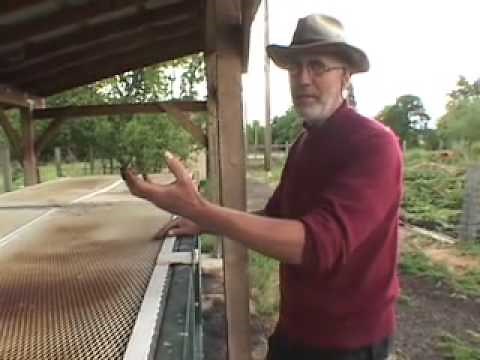 Rotary composter and flow-through worm bin for mass composting