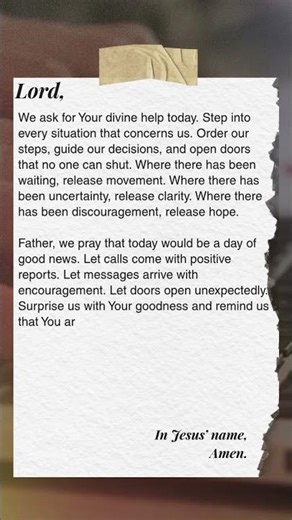 “Pray This Today and Expect Good News | Powerful Prayer for God’s Help (Psalm 121)”