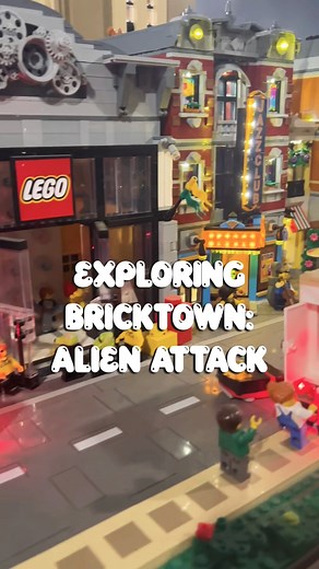 Alien Invasion Hits BrickTown! LEGO Alien Attack Adventure👽#lego #legocity #legominifigures