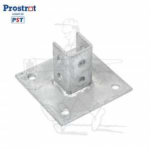 [Hot Item] 6"X6" Single Square Post Base, Post Bracket for 1-5/8" Strut Channel, Hot DIP Galvanized