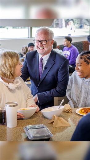 LSU on Instagram: "Chancellor Dalton made the rounds yesterday to welcome students back on their first day of classes for the spring semester."