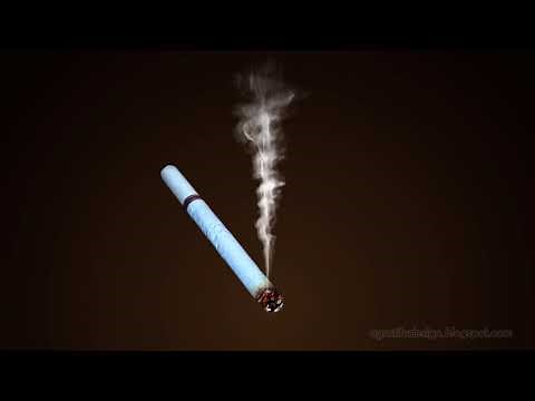Cigarette Smoke And Embers Animation With Motion Smoke Alpha Channel