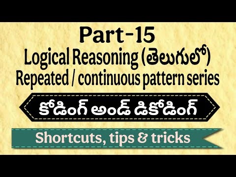 | Repeated or continuous pattern series | letter series | Logical Reasoning | Learn simple |