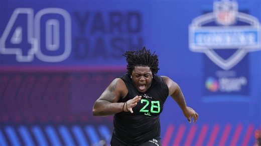 Armand Membou, Jared Wilson impress as offensive linemen work out at NFL combine