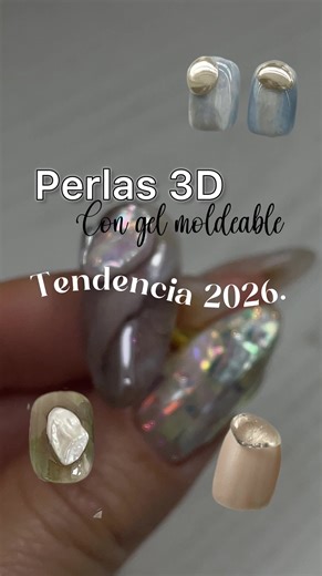 Unas de las tendencias para 2026 en 2 min!! Y El último diseño del año te lo dejo aquí 🫰🏼 #newyear #2026 #gel3d #nailartkorea #tutorial