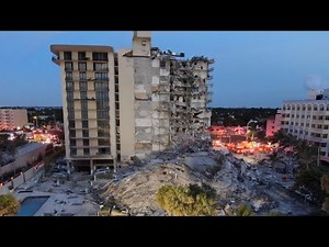 Surveillance Video moment of Miami building collapse