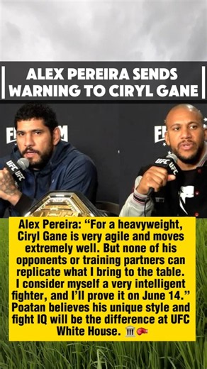 🇧🇷Alex Pereira Sends Warning to Cyril Gane #ufc #alexpereira #cyrilgane #mma