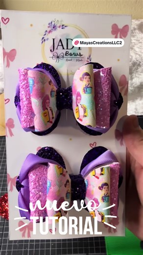 Tutorial de moños para niñas con moldes y vinil