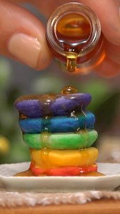 Taste the rainbow with these colorful fledgling flapjacks. No extra syrup required. 🌈 | Tiny Kitchen