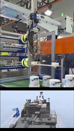 Injection moulding fully automatic with robotic #plastic