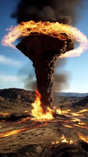 1.2K views · 2.1K reactions | The Infernal Vortex: A Fiery Sandstorm That Burns Everything in Its Path #InfernalVortex #FierySandstorm #DesertFury #StormOfFire #NatureUnleashed #BurningDesert #ApocalypseNow #ScorchingHeat #ExtremeWeather #FireVortex #instantviral #instagramreels #instagramtrending | Natural Disaster | Facebook