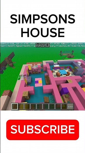 MINECRAFT SIMPSONS HOUSE BUILD #minecraft #minecraftshorts