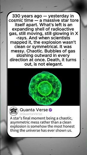 A STAR EXPLODED 330 YEARS AGO AND WE'RE STILL WATC