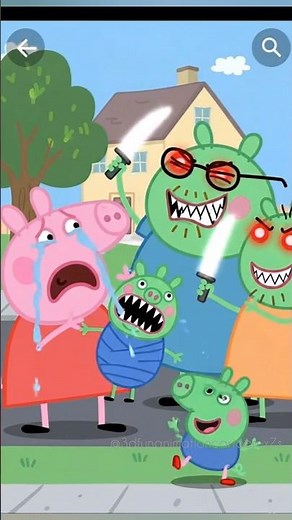 peppa pig crying 😭 zombies attack 😈