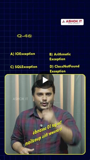 Java Interview Questions: Exceptions, Input, Thread Safety | Ashok IT School posted on the topic | LinkedIn