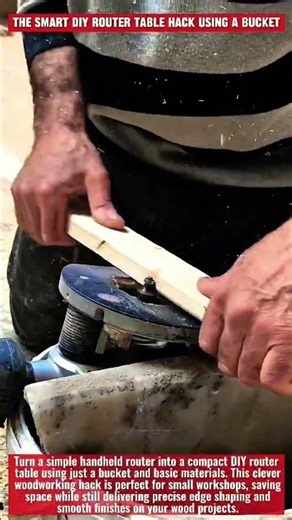 The Smart DIY Router Table Hack Using a Bucket #woodworking #carpentry #wood