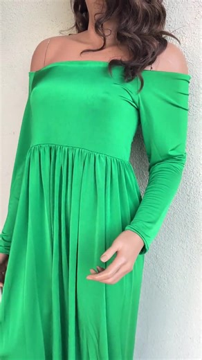 Kelly Green off Shoulder Maternity Dress: Long Sleeve Empire Waist Gown - Etsy