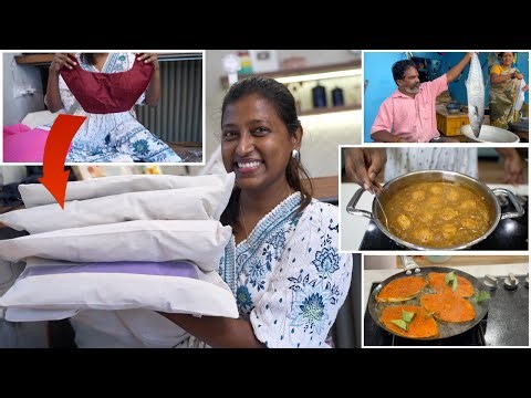 Thirututhanama video eduthutanga/Saree organisation/Veg lunch menu/Meen kozhambu