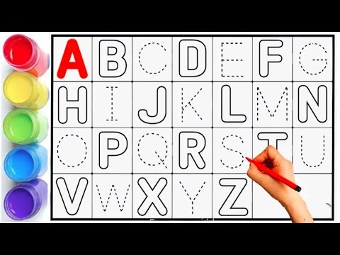 Alphabet, ABCD Writing Practice for Kids, Dotted line tracing, ABC, Kids Song