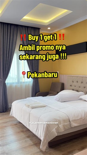 ‼️ Buy 1 get 1 ‼️ Rekomendasi penginapan di Pusat Kota Pekanbaru. Harga terjangkau mulai 100ribuan tapi kamar senyaman ini dan fasilitas lengkap banget. Dekat dari MALL SKA, LW dan Transmart Pekanbaru. Buruan cek ketersediaan vouchernya nya sekarang juga !!! #hotelpekanbaru #pekanbaru #pekanbaru_riau #hotelmurah #promo