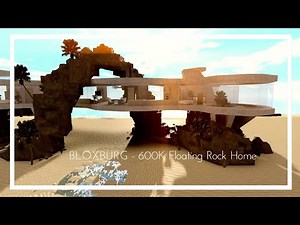 BLOXBURG - 600K Floating Brutalist Rock House - SPEEDBUILD