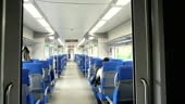modern interior of the high-speed train
