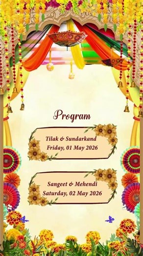 North Indian Style Wedding Invitation