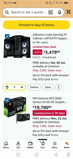 AMD RYZEN 5 5500 WITH RTX 3050 UNDER 64K #computerbuild #gamingcpu #dreampc #ultimatepc