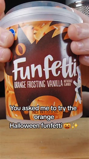 SongByrd ASMR | Orange Funfetti Frosting Mukbang 🎃 🧡Happy October! HAD to try this one today in time for Halloween...would you? 🥰 #asmr #mukbang... | Instagram