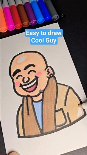 😎 Easy Cool Guy Drawing | Step-by-Step Character Sketch for Kids & Beginners 🎨#art #shorts #coolguy