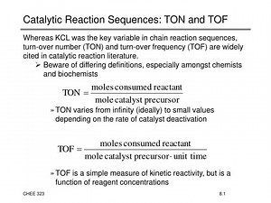Catalytic Reaction Sequences: TON and TOF - SlideServe