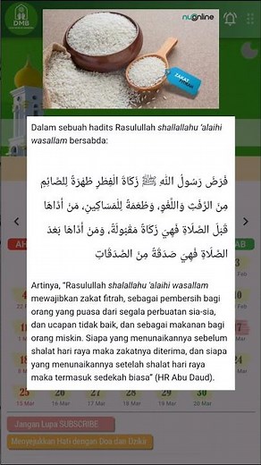 Hadist Tentang Zakat Fitrah