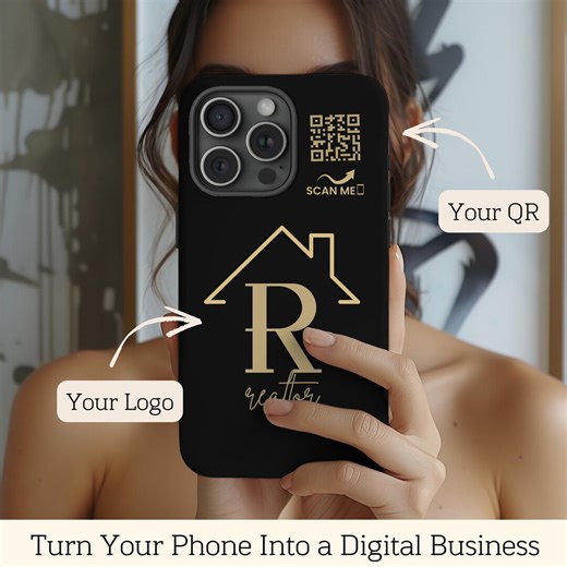 Realtor Closing Gift Phone Case With QR Code, Digital Business Card Phone Case, Custom QR Code Phone Case for Entrepreneurs - Etsy