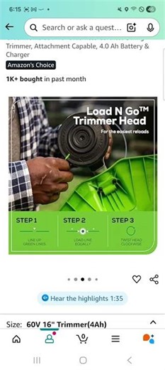 Crazy Low Price on Greenworks 60V String Trimmer