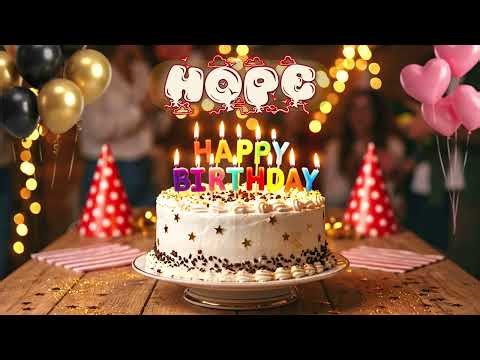 Happy Birthday Hope Personalized Birthday Cake Cutting Song