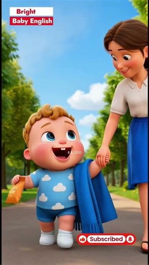 Cute Baby Funny Cloud Watching Adventure! ☁️ Adorable Cartoon Baby Learns English | Fun for Toddlers
