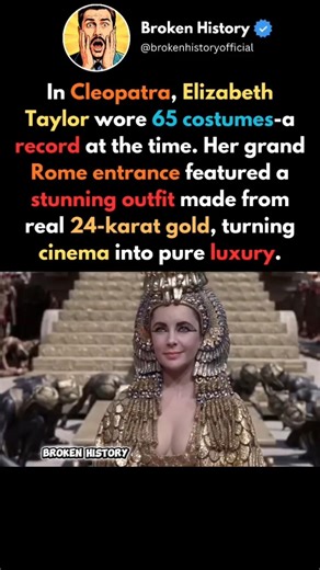 Elizabeth Taylor’s Real Gold Dress in Cleopatra #history