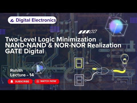 14 Two-Level Logic Minimization | NAND-NAND & NOR-NOR Realization | GATE Digital