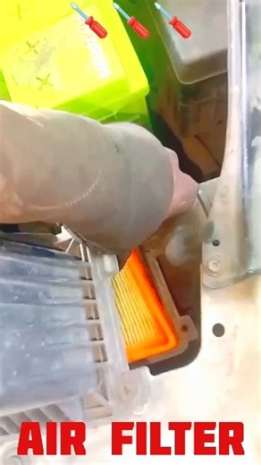 clean air filter🪛air filter clean#air filter#shorts #viral #trending #mechanic