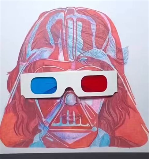 pensando mucho en la genialidad que va a ser este box con el cd y si la idea es realmente como anaglifa, con la dualidad del azul y rojo en la imagen y cuando pones la estrella roja encima, elimina todo el rojo y revela el contenido azul “escondido” y viceversa (ejemplo el video)