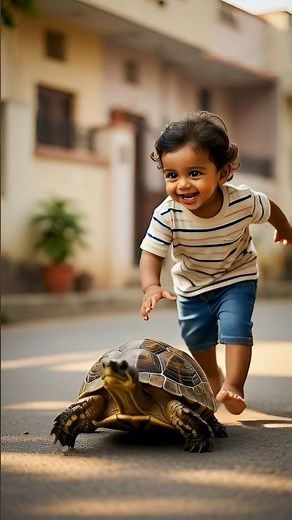Tiny Hands, Big Heart: Saving a Turtle 🐢❤️ | #Shorts #tinyaistudio #animalrescue