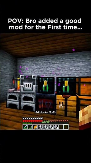 POV: Bro Added A Good Mod For The First Time .. | #minecraft #shorts