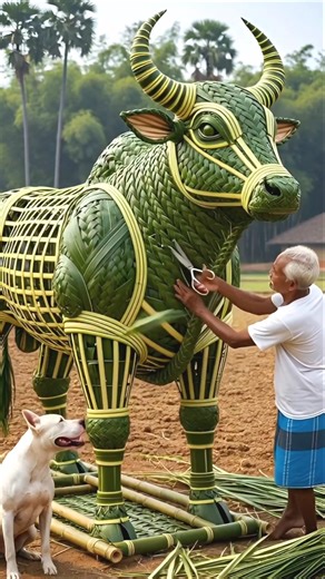 Handmade Imaging Bull Surprise Moment for Cute Dog 🐶 🐂✨ #ai #dog #craft