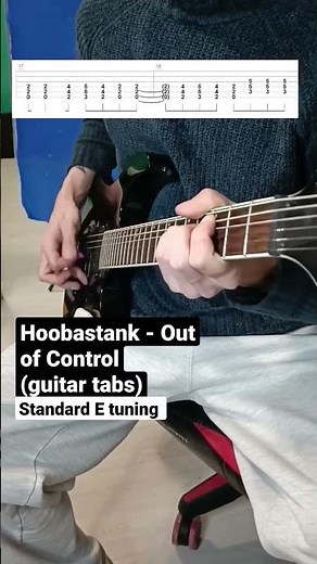 Hoobastank - Out of Control (easy guitar riff with tabs)