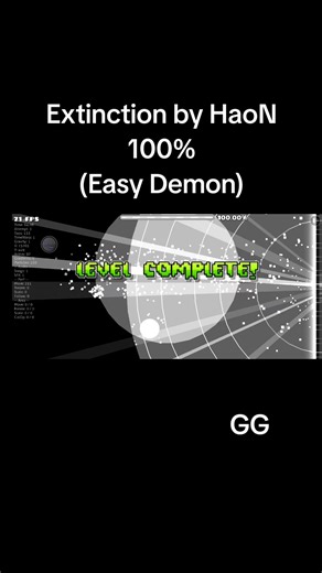 Extinction by HaoN 100% GG!! (Easy Demon) 😁😁 #GD #geometrydash #juegos #robtop #robtopgames