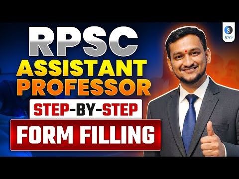 RPSC Assistant Professor Application Form 2025 | Step-by-Step Process!