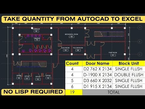 How To Take Quantity Form AutoCAD | Data Extraction Command | AutoCAD