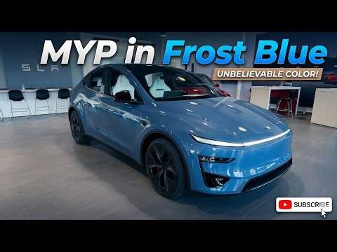 Tesla Model Y Performance in Frost Blue!
